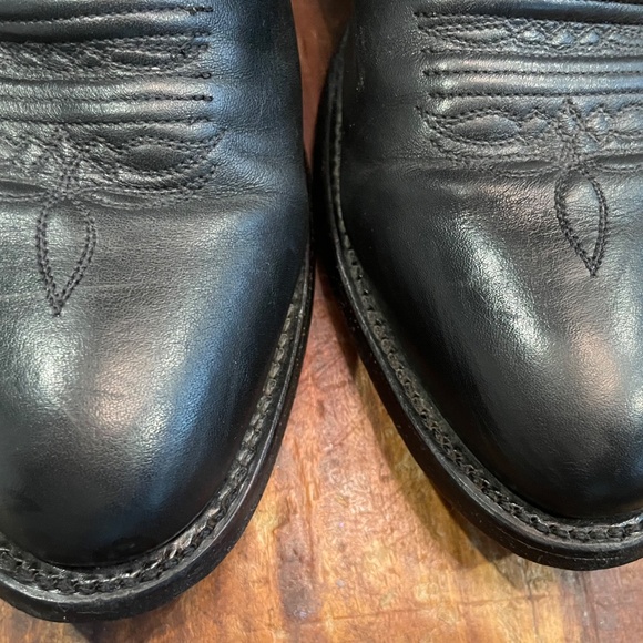 Men's LUCCHESE M1020R4 LUCCHESE LONE STAR CALFSKIN BLACK 8.5D - Picture 11 of 16